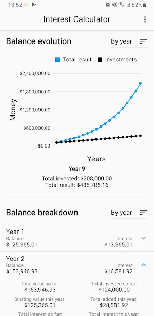 Compound Interest Calculator Screenshot 2