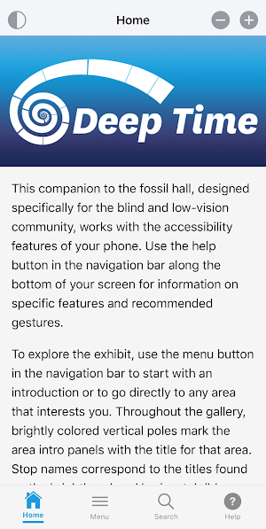Deep Time Audio Description Screenshot 0