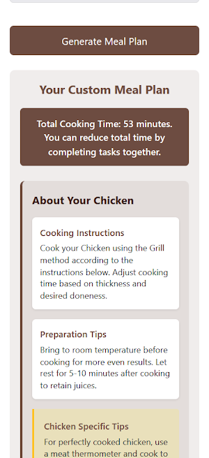 Easy Meal Maker Screenshot 3