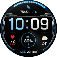 Neon Shield Watch Face