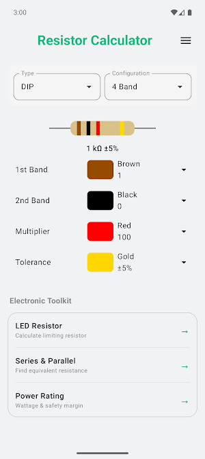 Resistor Calculator –DIP & SMD Screenshot 0