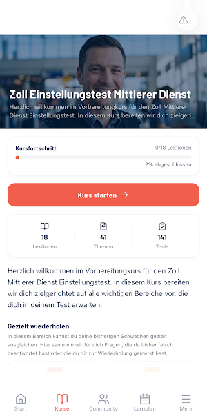 Zoll Einstellungstest Training Screenshot 0