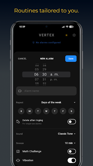 Vertex: Math Alarm Clock Screenshot 3