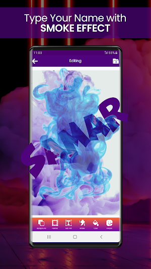 Smoke Name Art Photo Editor Screenshot 2