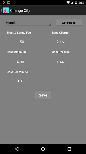 Ride Calculator for Lyft (DEFU Screenshot 2