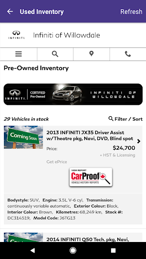 Infiniti of Willowdale Screenshot 2