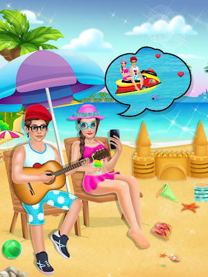 College girl date makeover - Beach dress up party Screenshot 1