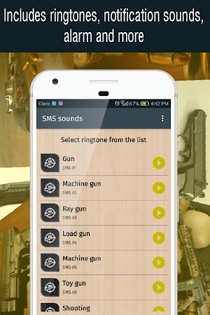 Gun ringtones for phone, weapons and gun sounds Screenshot 3
