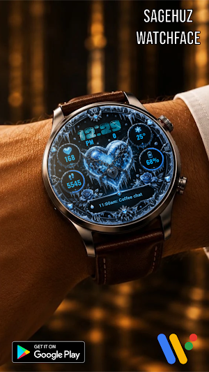 A146 Ice Heart watchface Screenshot 1