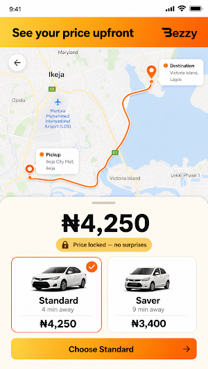 Bezzy Ride: Taxi & Delivery Screenshot 1