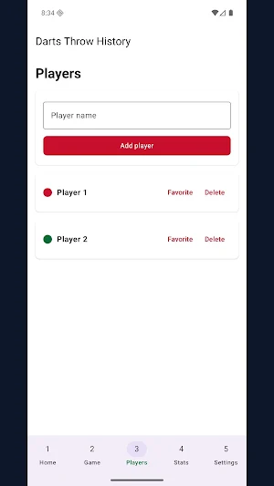 Darts Throw History Screenshot 2