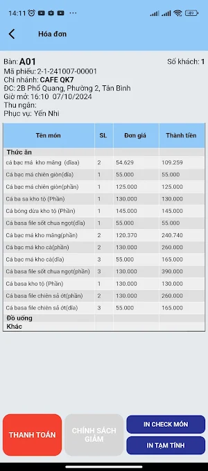 Relisoft Gọi Món Screenshot 2