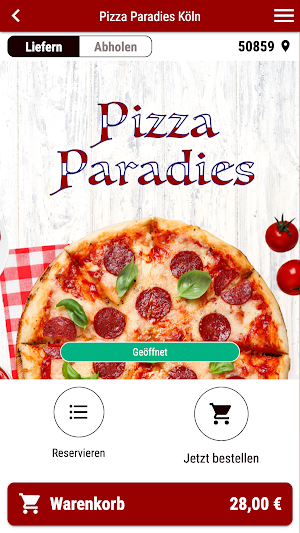 Pizza Paradies Köln Screenshot 0