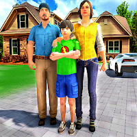 Happy Family Life Dad Mom Care
