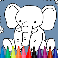 Cute Elephant Coloring Book
