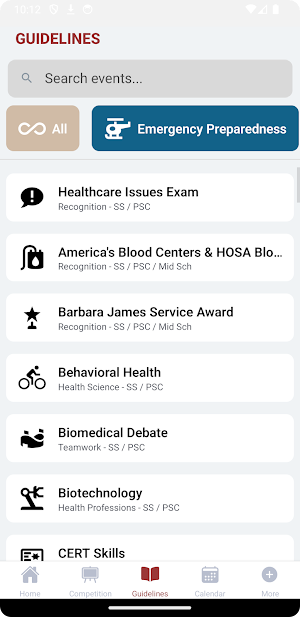 Texas HOSA Screenshot 1