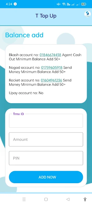 T TopUp Screenshot 1