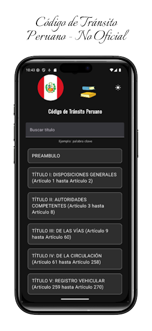 Código de Tránsito Peruano Screenshot 2