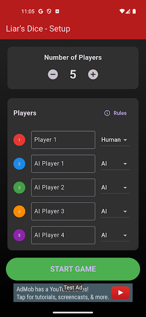 PG Liar's Dice Screenshot 2