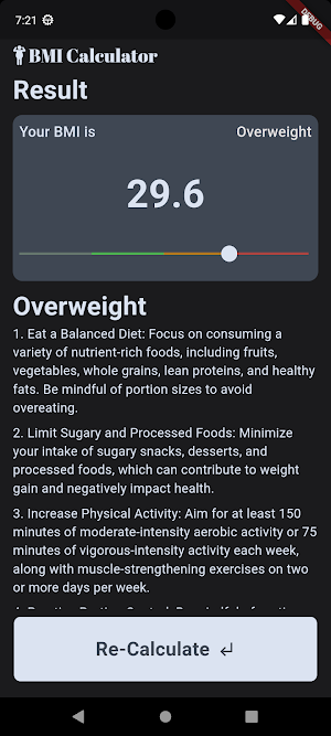 BMI Calculator Screenshot 1