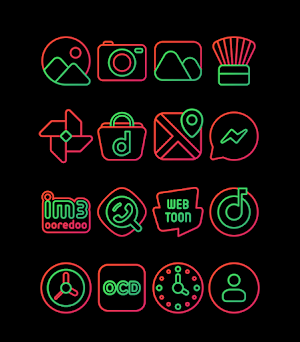 Nambula Watermelon - Lines Icon Pack Screenshot 2