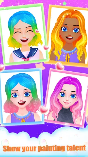 Hair Salon - Paint Rainbow Hair Screenshot 3