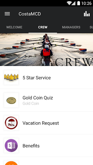 Costa Ent Employee App Screenshot 1