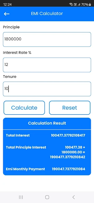 LoanPrime: EMI Loan Calculator Screenshot 3