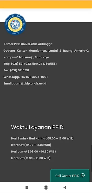 PPID UNAIR Screenshot 2