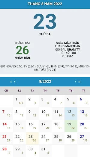 Lịch Vạn Niên Screenshot 3