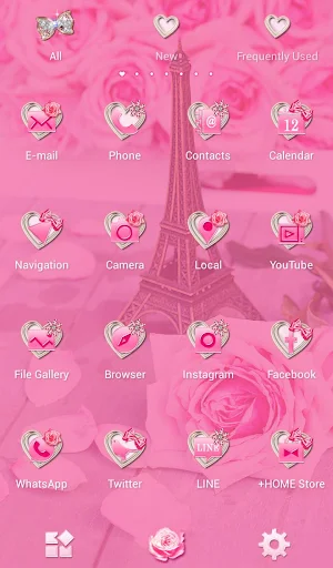 Roses & Paris Theme +HOME Screenshot 2