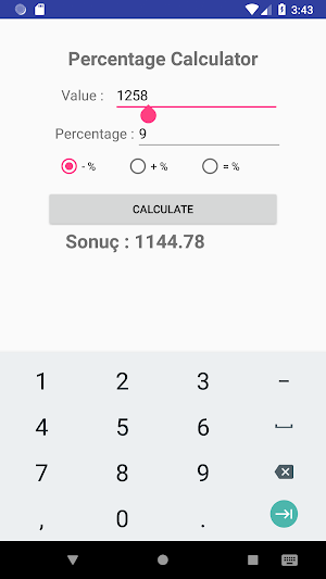 Percentage Calculator Screenshot 2