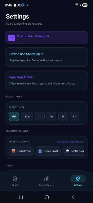 SnoreGuard AI: Sleep Better Screenshot 1