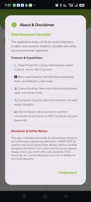 Steel Structure Calculator Screenshot 3