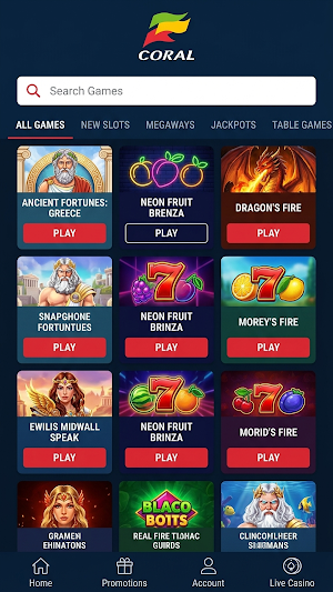 Coral Casino App Screenshot 3