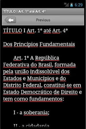 Constituição Federal Brasileir Screenshot 2