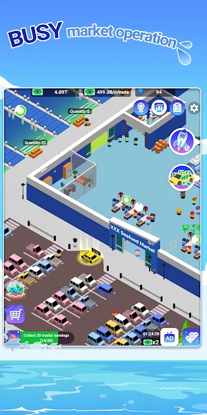 Idle Seafood Market -Tycoon Screenshot 2