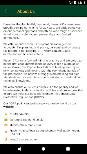 Fraser & Co Accountants Screenshot 1
