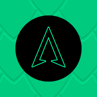 Emerald On Black Line Icons