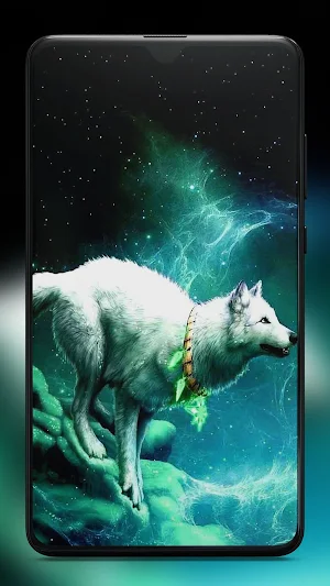 Galaxy Wolf Wallpaper 4K HD Backgrounds Screenshot 3