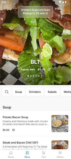 Grinders Soups and Subs Screenshot 1
