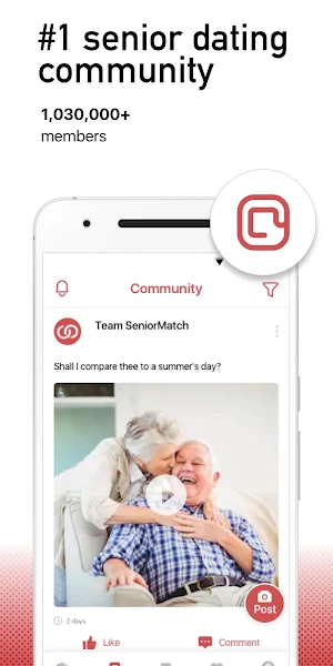 Senior Match: Mature Dating App for Silver Singles Screenshot 0
