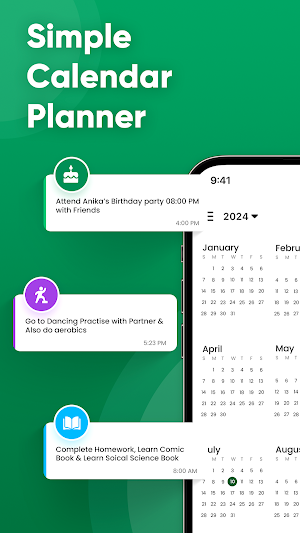Simple Calendar Planner Screenshot 0