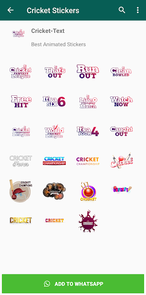 WAStickerApps - Cricket Stickers for WhatsApp Screenshot 3