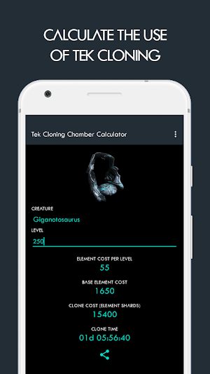 Tek Cloning Calculator for ARK Survival Evolved Screenshot 0