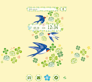 Clovers and Swallows Theme Screenshot 0