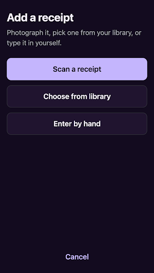 LensExpense — Expense Tracker Screenshot 1