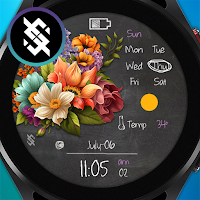BFF67- Blackboard Art Flower
