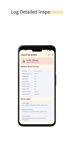 HiveLedger: Apiary Log Screenshot 3