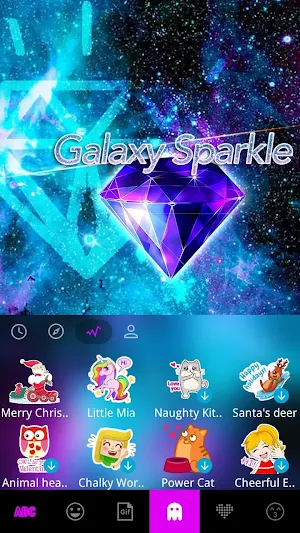 Galaxysparkle Keyboard Theme Screenshot 3